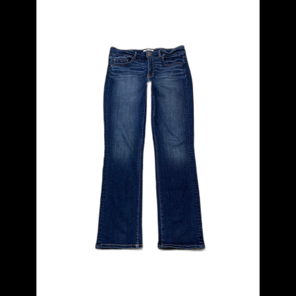 BKE Parker Universal Fit High-Rise Straight Double Button Dark Wash Stretch 33